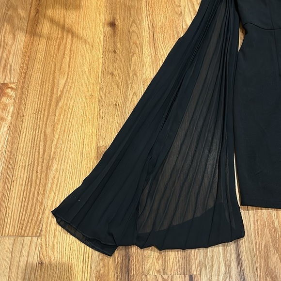 Black Pleated Sleeve Dress - Picture 7 of 10